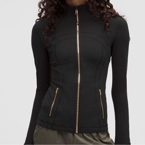 Lululemon Define Nulu Black Jacket with Gold Accents 14